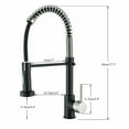 thumbnail image 4 of Zovajonia Black Brushed Nickel Kitchen Sink Faucet Pull Down Sprayer Taps Deck Mounted, 4 of 10