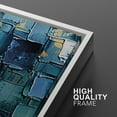thumbnail image 5 of IDEA4WALL Framed Canvas Print Wall Art Set Teal Abstract Geometric Blue Tones Wall Decor Ocean Landscape Modern Art Colorful Pastel Print Contemporary Relax/Zen for Rooms - 16"x24"x2 White, 5 of 5