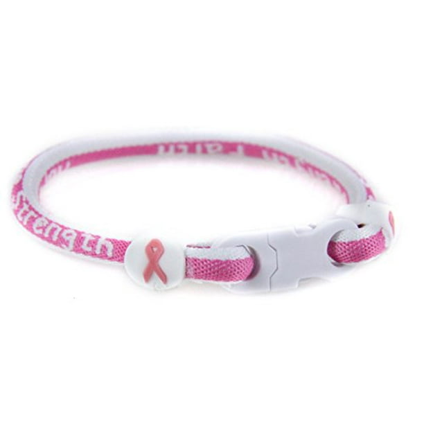 Breast Cancer Awareness Bracelet Pink Cord Faith Hope Strength Ribbon