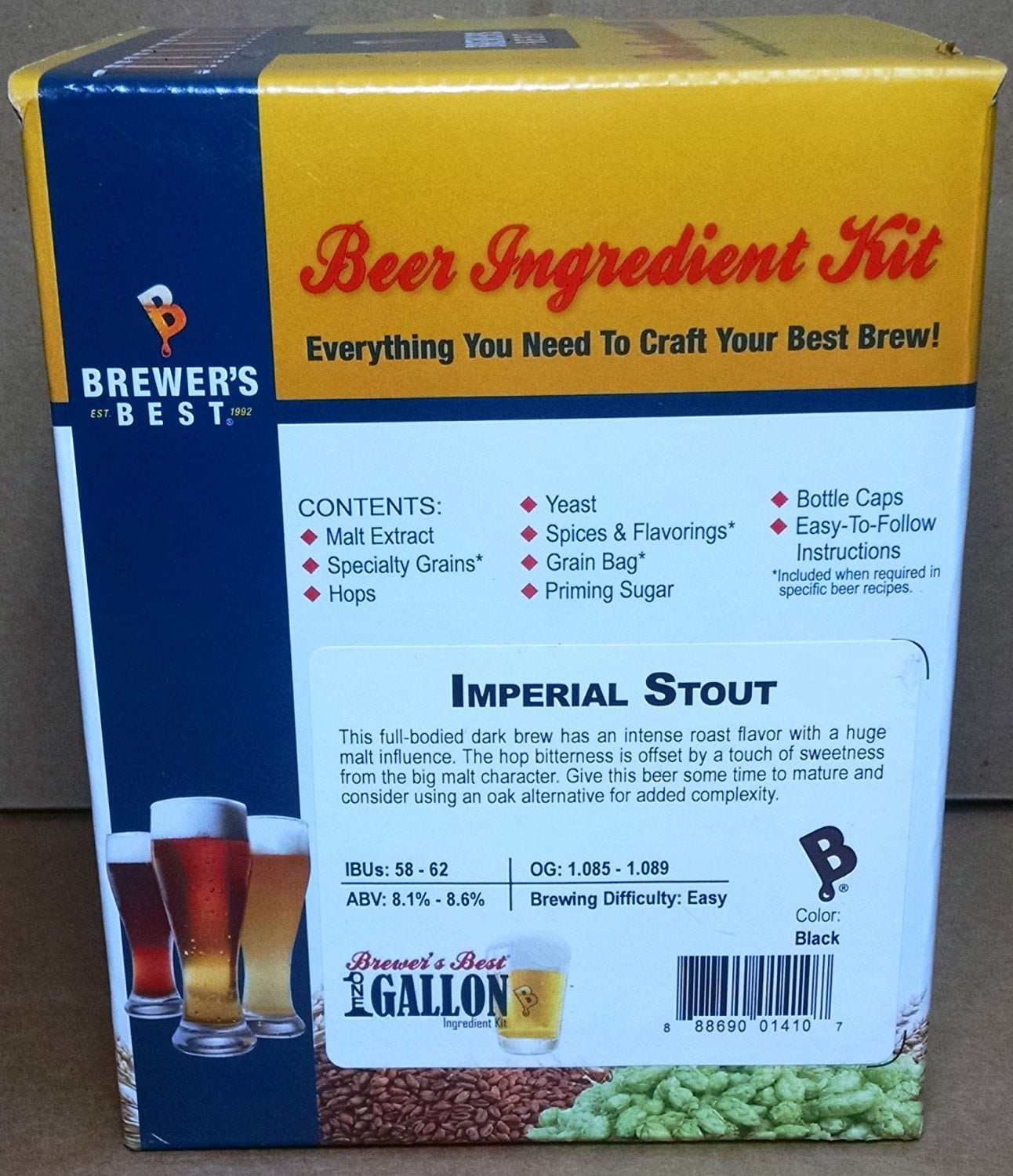 Brewer's Best One Gallon Home Brew Beer Ingredient Kit (Imperial Stout
