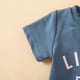 thumbnail image 4 of Herrnalise - Ropa para bebé niño pequeño, camiseta de manga corta con letras, pantalones cortos para niño con bolsillo, bonito conjunto de verano de 2 piezas, 4 of 8