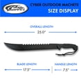 thumbnail image 2 of Rite Edge 211525 Cyber Outdoor 25" Machete Black w/Glass Breaker, 2 of 4