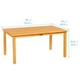 thumbnail image 3 of ECR4Kids 24in x 48in Rectangular Hardwood Table with 22in Legs, Childrens Furniture, Honey, 3 of 10