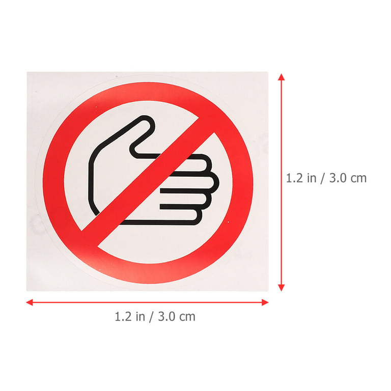 Hemoton 3pcs Not Touching Sign Stickers Warning Stickers Machine Warning  Label Stickers