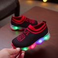 thumbnail image 2 of POIUYTR Toddler Boys Girls Light Up Shoes LED Flashing Lightweight Mesh Breathable Adorable Running Sneakers for Little Kid, 2 of 5