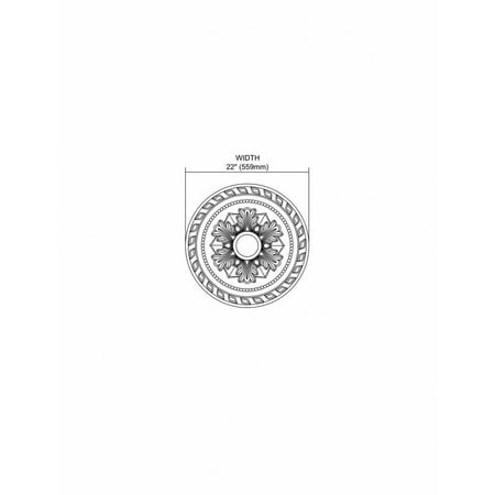 M1005AB-Elk Home-Corinthian - Medallion in Traditional Style with Victorian and Vintage Charm inspirations - 1.5 Inches tall and 21.5 inches wide