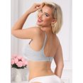 thumbnail image 3 of INSPIRE CHIC Lace Nursing Bra for Women Front Open Maternity Wireless Fixed Padded Full Coverage Breastfeeding Lingerie 2XL Gray, 3 of 5