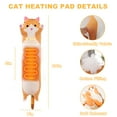 thumbnail image 2 of Heating Pad for Neck Shoulder Pain Relief, Portable Cuddly 19.7" Plush Cat with a Hot Soft Belly USB Powered, Gift for Daughter Girlfriend Wife, 2 of 7