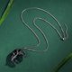 thumbnail image 2 of Collar de cristal con gema de cuarzo auténtico y luna creciente, collar de cristal curativo de cuarzo para mujer., 2 of 4