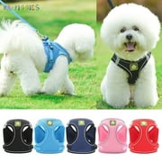 BadPiggies Cat Dog No Pull Harness Leash Set Outdoor Adjustable Puppy Bulldog Reflective Harness Vest (XL, Pink)