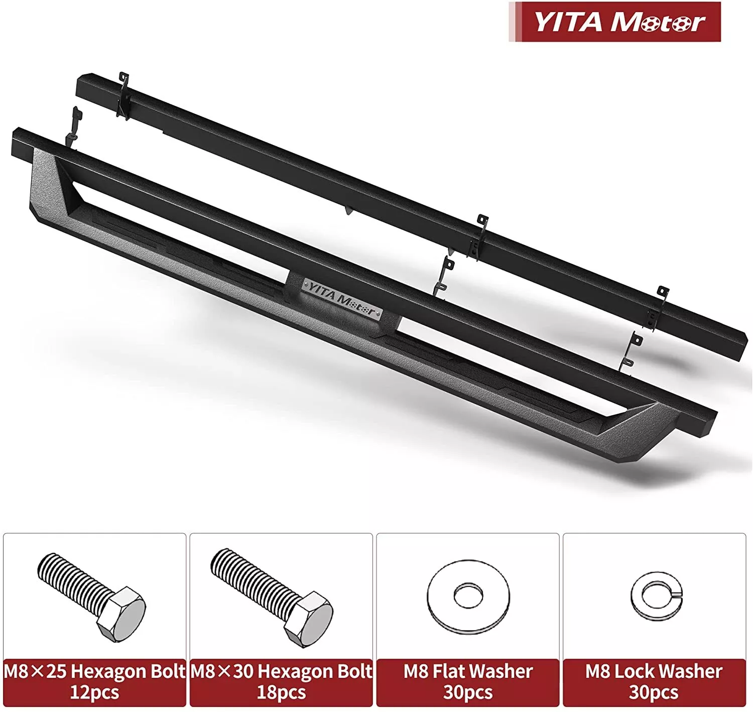 RVNI Running Board for 2019-2023 2024 Chevy Silverado/GMC Sierra 1500 Double Cab/2020-2023 Chevy Silverado/GMC Sierra 2500HD 3500HD