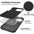 thumbnail image 6 of CellEver Heavy-Duty Silicone Case for iPhone 13 Pro Max - Two Shatterproof Glass Screen Protectors, Military Drop Protection, Scratch-Free Interior, Black, 6 of 9