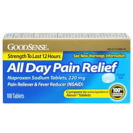 GoodSense All Day Pain Relief, Naproxen Sodium Tablets, 220mg, 100 Ct