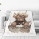 thumbnail image 1 of Fotbe Cute Cow Bath Manta de Franela Acolchonada con Estampado, Súper Suave y Esponjosa, Extra Grande para Sofá, Cama, Uso Todo el Año-50"x40", 1 of 7