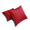 thumbnail image 2 of The HomeCentric Luxury Lumbar Pillow Cover Blood Red Pack Of 2, 12"x16" (30x40 cm) Art Silk Plain & Solid Oblong Pillow Cover, Solid Modern Style - Blood Red Luxury, 2 of 5