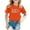 Orange, variant on Children's Casual Letter Pattern Print Multicolor Round Neck Short Sleeves Big Girls Pajamas Womens Shelf Bra Camisoles Short Sleeve Shirts Girls Ling Sleeve Shirt Easter Shirt Girls Girls Athletic