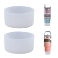 thumbnail image 3 of Tapas De Botellas Tapas De Botellas 2 piezas de silicona para taza de agua anti-escaldado para taza de coche de 40 oz (blanco transparente), 3 of 7