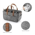 thumbnail image 4 of Large Baby Diaper Caddy Organizer – Felt Storage Basket With Handles For Nursery, Changing Table, Or Travel (15"x18"x33"), 4 of 6