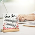 thumbnail image 5 of Soul Sister Gift For Women Friends, Besties Gift, Friendship Gift For Women, Soul Sister Acrylic Desk Plaque Sign Keepsake (With Wooden Stand), 5 of 6
