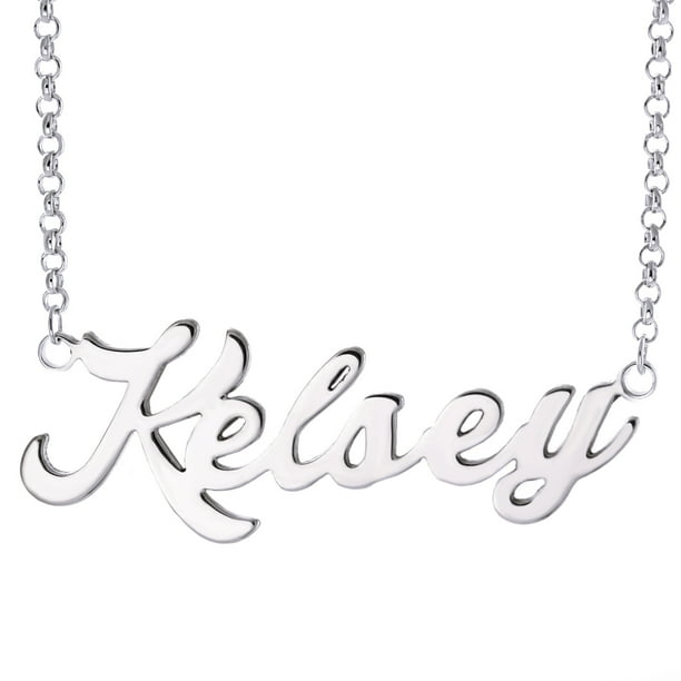 Lovefir Lovefir Stylish Kelsey With Sterling Silver Plated Copper Name Necklace For Mother Wife Girlfriend Walmart Com Walmart Com