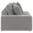 thumbnail image 4 of Pemberly Row Modern Velvet Upholstered Reversible Sectional Morning Fog, 4 of 15