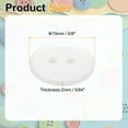 thumbnail image 2 of Uxcell 10Pcs Resin Sewing Button, 15mm 2 Holes Round Craft Buttons White, 2 of 6