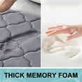 thumbnail image 4 of Buganda Memory Foam Bathroom Rugs, Ultra Soft and Absorbent Bath Mat, Thick Bath Rug for Bathroom Floor, 47x17, Dark Grey, 4 of 10