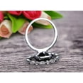 thumbnail image 5 of 2.55 Carat Cushion Cut Vintage Looking Black Diamond Moissanite Engagement Ring with Wedding Band on 10k White Gold, 5 of 5