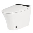 thumbnail image 3 of White One Piece Toilet, Heated Seat Smart Toilet, Automatic Flush Tankless Toilet without Bidet, with Foot sensor Flush, Blue Night Light, Knob Control, Power Outage Flushing, Soft Close Cover, 3 of 12
