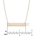 thumbnail image 3 of KoolJewelry 10k Rose Gold 1.5 inch Wide Polished Bar Pendant Necklace (18 inch), 3 of 6