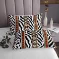 thumbnail image 3 of Erosebridal Geometry Rectangle Coverlet Set Twin, Tribal Aztec Bedding Set, Zebra Print Animal Bed Set, Lightweight Bedroom Decorative, 2pcs, 3 of 5