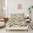thumbnail image 2 of Manfei Farmhouse Deer Moose Fitted Sheet Full, Minimalst Camo Bed Set, Desert Tan, 3pcs, 1 Fitted Sheet and 2 Pillowcases, 2 of 6
