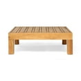 thumbnail image 3 of Frankie Outdoor 5 Seater Acacia Wood Sofa Chat Set, Teak and Beige, 3 of 8