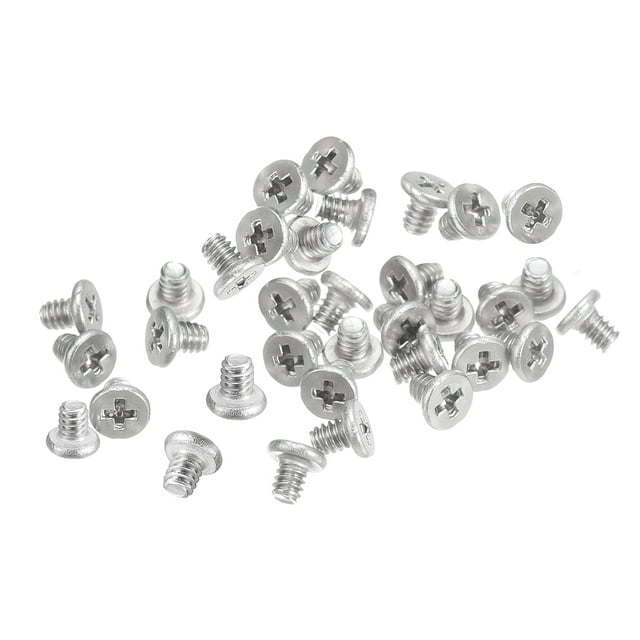 Unique Bargains M1.6x0.35x2mm Lot de 50 Vis Plates Rondes en Métal pour Machine à Entraînement Phillips
