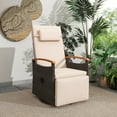 thumbnail image 4 of Costway Outdoor 360° Swivel Rattan Recliner Chair Patio Wicker Chaise Lounge Chair Beige, 4 of 9