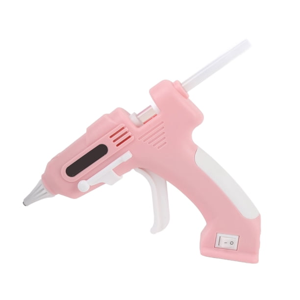 Mini Pistola De Pegamento Caliente Con 10 Palitos De Pegamento, Pistola De Fusión Caliente De Calefacción Rápida Construida En Batería De 2000 MAh, Pistola De Artesanía