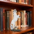 thumbnail image 4 of Liulin Horse Figurines, Resin Standing Horse Statue, Horse Sculpture for Home Office Table Shelf Desk Decor, Attract Luck and Wealth, 13.2", White, 4 of 8