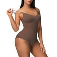 thumbnail image 4 of IDALL Thong Shapewear Tummy Control Tummy Control Shapewear Bodysuit Thong Thong Body with Built in Bra Deep V One Piece Swimsuit Women Plus Size Rompers for Curvy Women Gray M, 4 of 6
