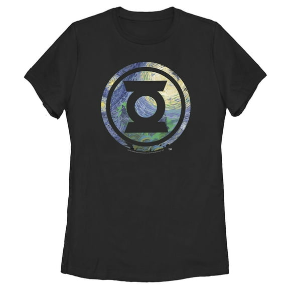 Women's Green Lantern Starry Night Lantern Logo Graphic T-Shirt