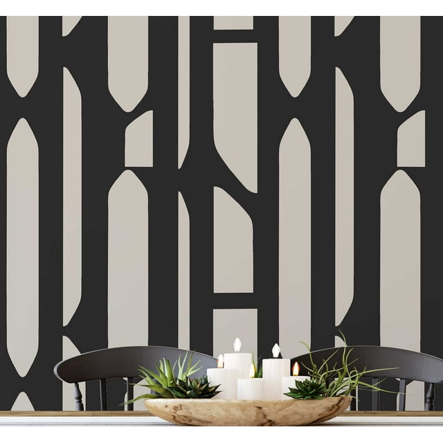 S4sassy Removable Contemporary Grey Wall Decor, Geometric Branch Print Textured Contact Paper for Walls, Cabinets, Dresser, Self Adhesive Vinyl Wallpaper Roll, Waterproof Contact Paper - 25"x360" inch