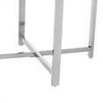 thumbnail image 6 of Nicole Miller  21.6 x 21.6 x 21.6 in. Posh Living Leiah Cross Legs End Table with Mirrored Top, Chrome, 6 of 8