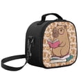 thumbnail image 5 of Yuyamidu Capybara Lunch Box for Boys with Adjustable Strap Portable Leakproof Kids Lunch Box Multifunctional Large Thermal Cooler Bag for School Camping Picnic, 5 of 6