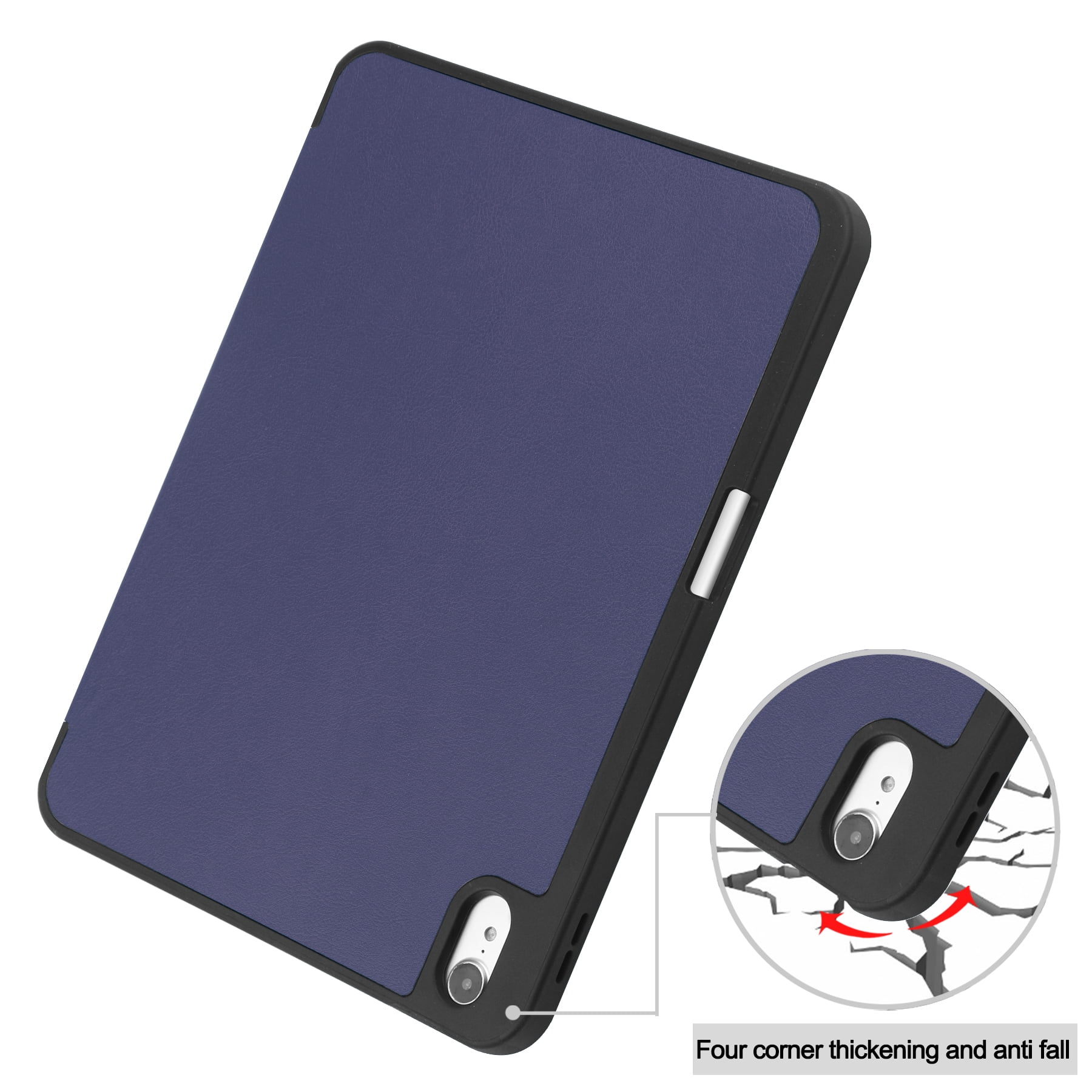 Feishell Fit for Apple iPad 10th Gen 10.9 inch 2022 Smart Case, Built-in Pencil Holder,Auto Sleep/Wake,Luxury PU Leather Magnetic Flip Tri-fold Stand Slim Thin Protective Cover,Darkblue