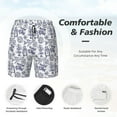 thumbnail image 4 of Kdxio World Travel2 Print Men's Swim Trunks with Compression Liner 7 Inch Inseam Quick Dry Swim Shorts, 4 of 7