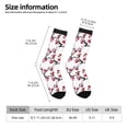 thumbnail image 6 of Uemuo Cherry Blossoms Pattern Women's Crew Socks, Soft Durable Breathable Moisture-Wicking with Odor Control Cotton socks, 6 of 9
