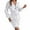 White, variant on Women Long V Neck Button Front Stretch Knit Striped Sweater Dress for Everyday Comfort and Style Grey S