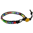thumbnail image 4 of Bohemian Aum Colorful Stones Unisex Beaded Bracelet, 4 of 4