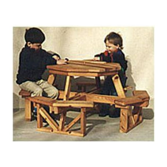 Woodcraft Project Paper Plan To Build Child's Octagon Picnic Table - Material Not Included