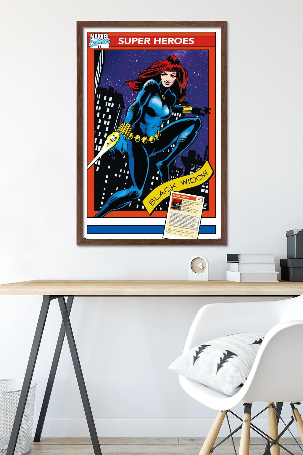 Marvel Trading Cards - Black Widow Wall Poster, 22.375" x 34" Framed