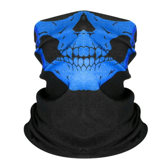Halloween Horror Skeleton Mask, Multi-Use Skull Dress Up Mask, Half Face Shield for Hiking, Camping, Running